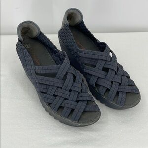 BM BERNIE MEV. WOMENS SIZE 40-US 8.5 Comfortable Woven Slip-On Shoes - gray